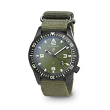Holton Professional Watch: Military issue w/ nylon web strap -- Green