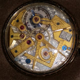 Rare Dudley Masonic Model 2 Display Case Pocket Watch w Masonic Symbol Dial Movement