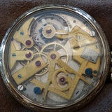 Rare Dudley Masonic Model 2 Display Case Pocket Watch w Masonic Symbol Dial Movement