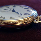 Rare Dudley Masonic Model 2 Display Case Pocket Watch w Masonic Symbol Dial Movement