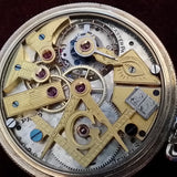 Rare Dudley Masonic Model 2 Display Case Pocket Watch w Masonic Symbol Dial Movement
