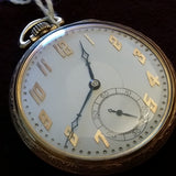 Rare Dudley Masonic Model 2 Display Case Pocket Watch w Masonic Symbol Dial Movement