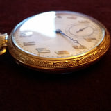 Rare Dudley Masonic Model 2 Display Case Pocket Watch w Masonic Symbol Dial Movement