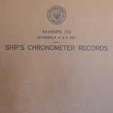 US Navy Marine Chronometer "Cork As Shown" Brass Plaque