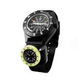 Clip-On Wrist Compass w/ Glow in The Dark Bezel SKU: CO194005-BK