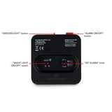 Mini Non-Ticking Analog Alarm Clock with Auto Back Light + Snooze Function by Marathon