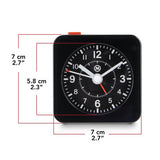 Mini Non-Ticking Analog Alarm Clock with Auto Back Light + Snooze Function by Marathon