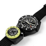 Clip-On Wrist Compass w/ Glow in The Dark Bezel SKU: CO194005-BK