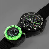 Clip-On Wrist Compass w/ Glow in The Dark Bezel SKU: CO194005-BK