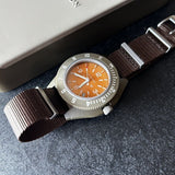Marathon Watch Company X J.Crew Pilot's Navigator with Date watch -- Orange dial