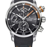 Maurice Lacroix Pontos S Extreme Diver Chronograph Watch - 43mm Black Dial Black Leather Band Swiss Automatic Dive Watch PT6028-ALB31-331-1