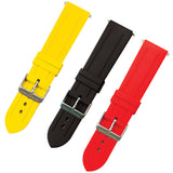 MARATHON VULCANIZED RUBBER WATCH STRAP 2-PC, 22MM in 3 COLORS!