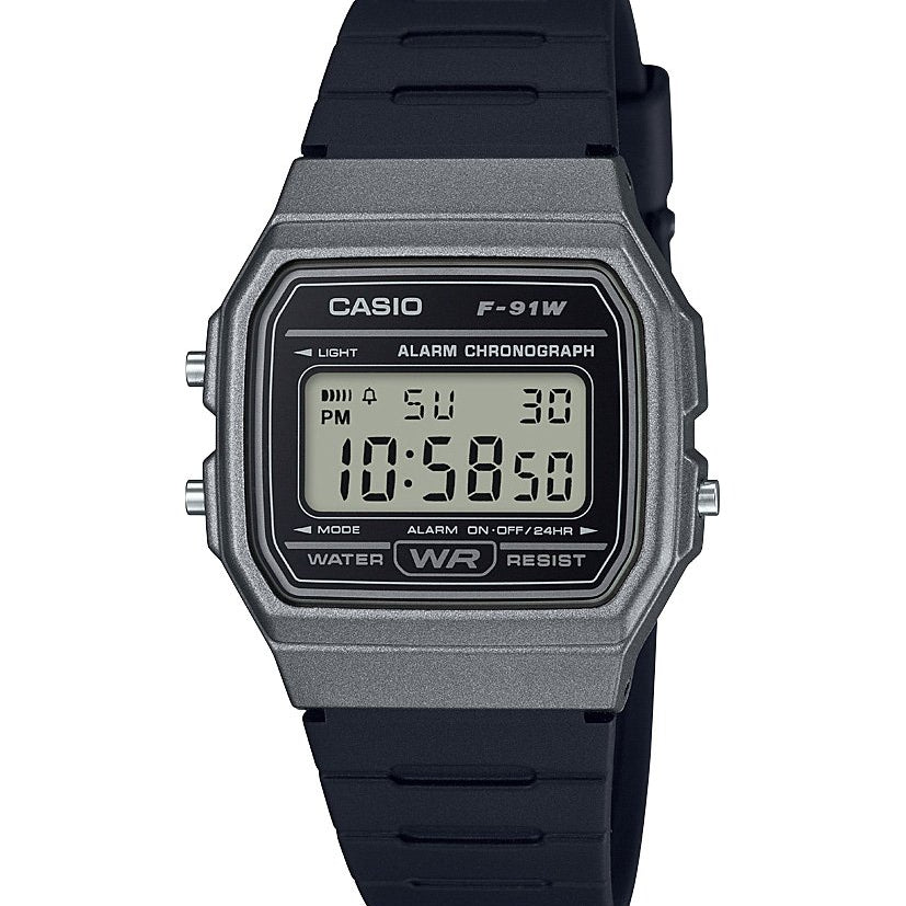Casio F91W Series | Digital Watch | Water Resistant | LED Light | 1/100 SEC Stopwatch | Regular Time Keeping (HR, Min, SEC, PM, Date, Day) | Daily Alarm | Lightweight | 7 Year Battery