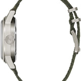 Bulova Men's Military 38mm Heritage Hack Veteran's Watchmaking Initiative Watch in Stainless Steel with 3-Hand Automatic, Green NATO Strap Style: 96A259