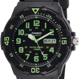 Casio MRW200H Series | Unisex Analog Watch | 100M WR | Stainless Steel Case | Resin Band | 2 Hand Analog (HR, Min, SEC) | Date Display | Screw Down Crown/Screw Down Caseback | 3 Year Battery