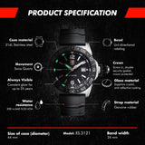 Luminox Men Analog Swiss Quartz Watch with Rubber Strap XS.3121, Black, Modern