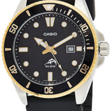 Casio MDV106 Series | 44mm Unisex Analog Watch | 200M WR | Stainless Steel Case | Resin Band | 2 Hand Analog (HR, Min, SEC) | Date Display | Screw Down Crown/Screw Down Caseback | 3 Year Battery