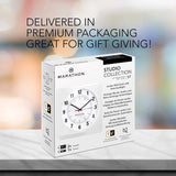 MARATHON Studio Edition Jumbo 12 Inch Analog Wall Clock with Auto Night-Light