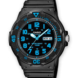 Casio MRW200H Series | Unisex Analog Watch | 100M WR | Stainless Steel Case | Resin Band | 2 Hand Analog (HR, Min, SEC) | Date Display | Screw Down Crown/Screw Down Caseback | 3 Year Battery