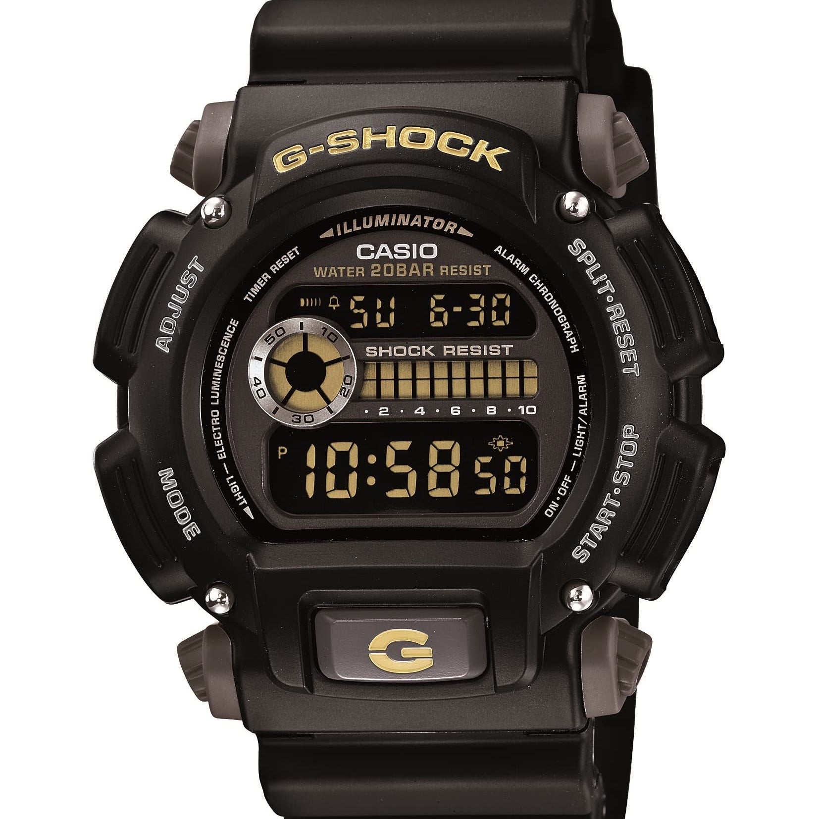 Casio DW9052 Series | Men’s Digital Watch | G-Shock | 1/100 SEC Stop Watch | Countdown Timer | LED Light | 200M WR | Shock Resistant | Multi Alarm | Auto Calendar | Dual Time | 2 Yr Batt