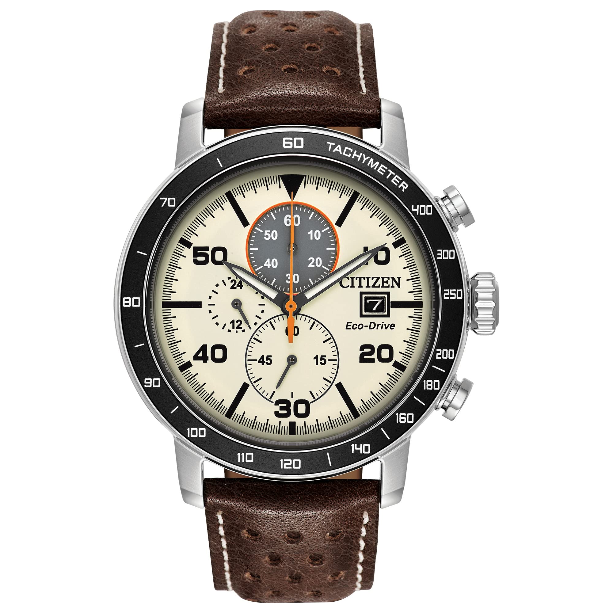 Citizen Men's Eco-Drive Weekender Brycen Chronograph Watch in Stainless Steel