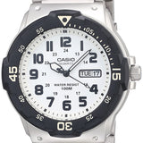 Casio MRW200H Series | Unisex Analog Watch | 100M WR | Stainless Steel Case | Resin Band | 2 Hand Analog (HR, Min, SEC) | Date Display | Screw Down Crown/Screw Down Caseback | 3 Year Battery