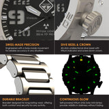 HAZARD 4 Heavy Water Diver™ : Titanium Tritium Dive-Watch