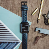Apple Watch Navy Blue Racing Horween Leather Watch Band by Barton