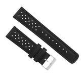 Black Racing Horween Leather Watch Band by Barton