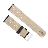 Black Racing Horween Leather Watch Band by Barton