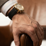Black Leather Quick Release Watch Band by Barton