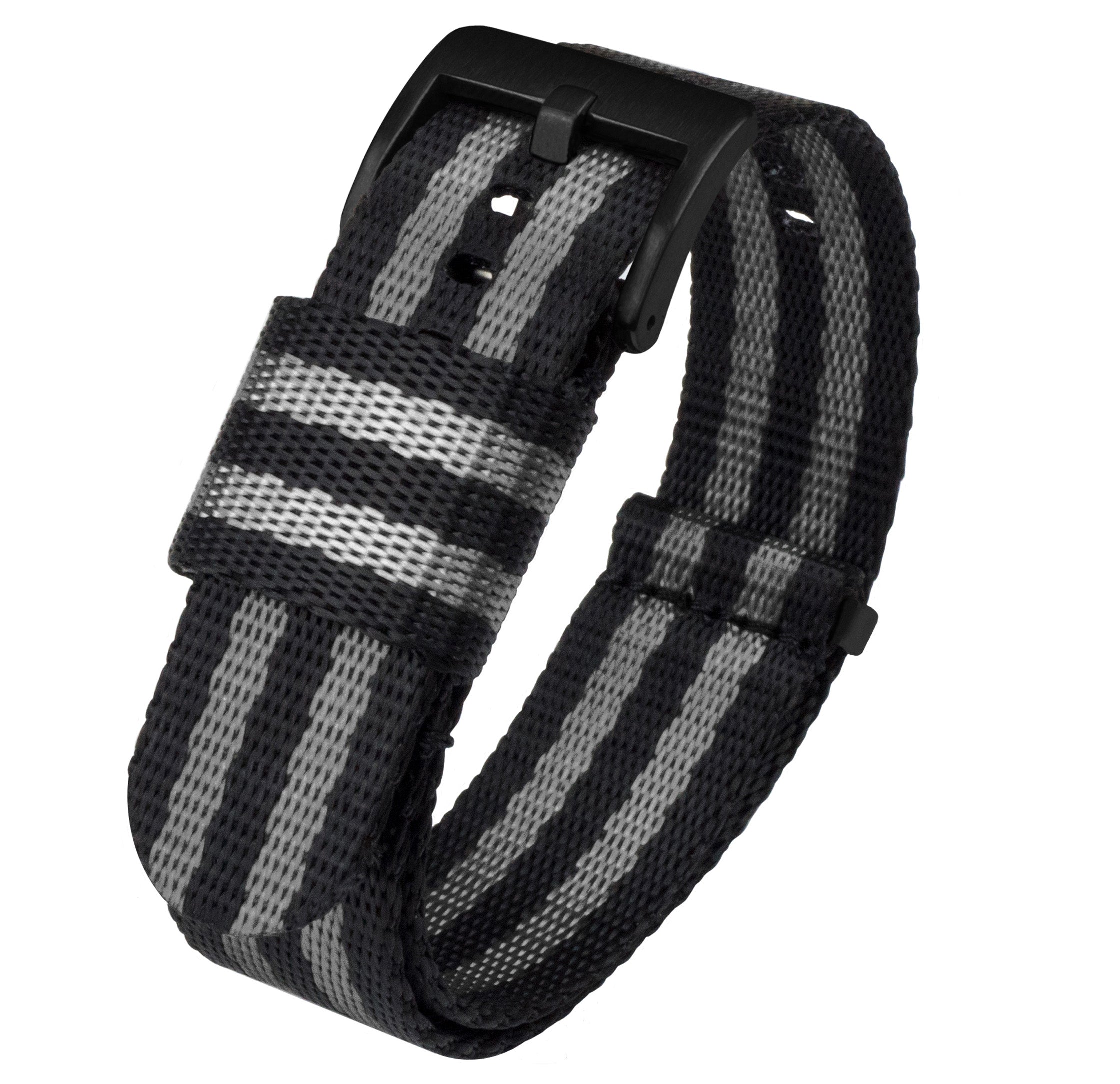 Black Grey James Bond NATO® style Watch Band by Barton