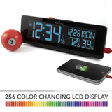 Marathon Watch Color Changing Spectrum LED Display Alarm Clock + USB Charging Station CL030063