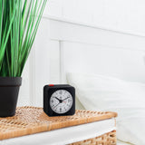 Mini Non-Ticking Analog Alarm Clock with Auto Back Light + Snooze Function by Marathon