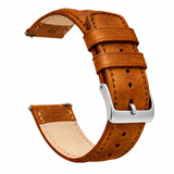 Caramel Brown Classic Horween Leather Watch Band by Barton