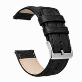 Black Classic Horween Leather Watch Band by Barton