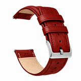 Crimson Red Classic Horween Leather Watch Band by Barton