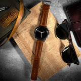 Chocolate Brown Classic Horween Leather Watch Band by Barton
