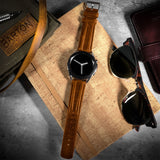 Caramel Brown Classic Horween Leather Watch Band by Barton