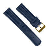 Navy Blue Classic Horween Leather Watch Band by Barton