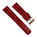 Crimson Red Classic Horween Leather Watch Band by Barton