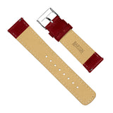 Crimson Red Classic Horween Leather Watch Band by Barton