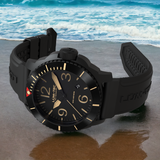 Lum-Tec M90 Automatic Dive watch, 26J, adjusted, w/ 2- year war. + 2 straps NEW -- 600 meter rated!