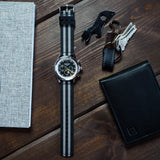 Black Smoke Bond Two Piece NATO® style Watch Band by Barton