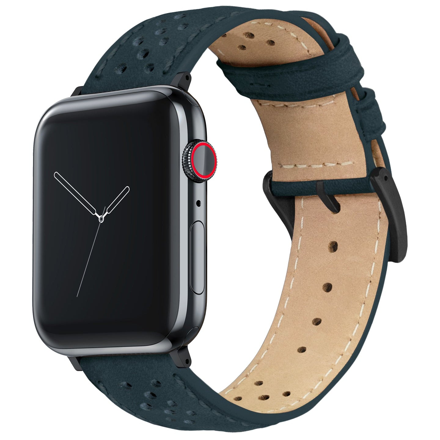 Apple Watch Navy Blue Racing Horween Leather Watch Band by Barton