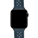 Apple Watch Navy Blue Racing Horween Leather Watch Band by Barton