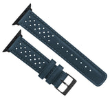 Apple Watch Navy Blue Racing Horween Leather Watch Band by Barton