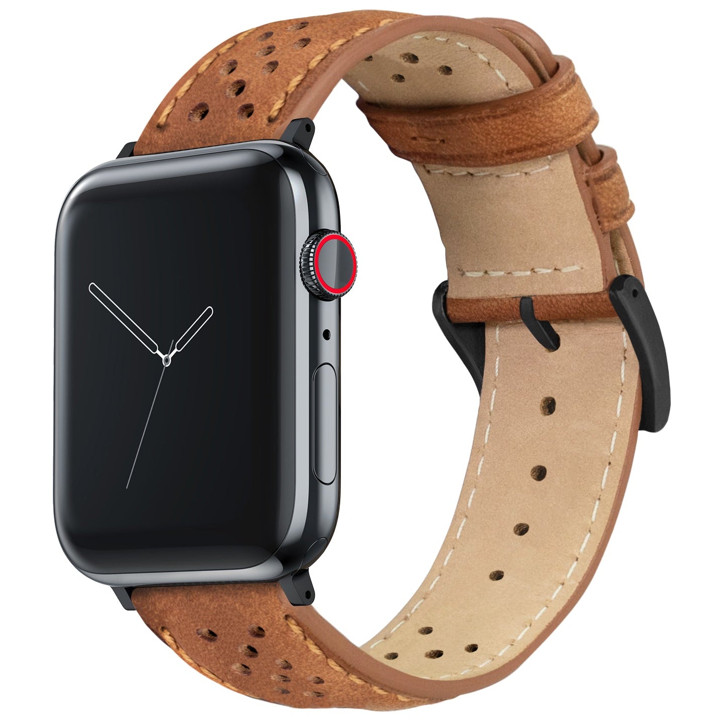 Apple Watch Caramel Brown Racing Horween® Leather Watch Band by Barton