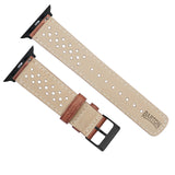 Apple Watch Caramel Brown Racing Horween® Leather Watch Band by Barton