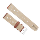 Caramel Brown Racing Horween Leather Watch Band by Barton